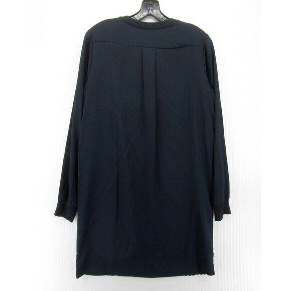 Vince Dress Medium Shift Pullover Embossed Art Scoop Neck Cotton - Picture 6 of 10